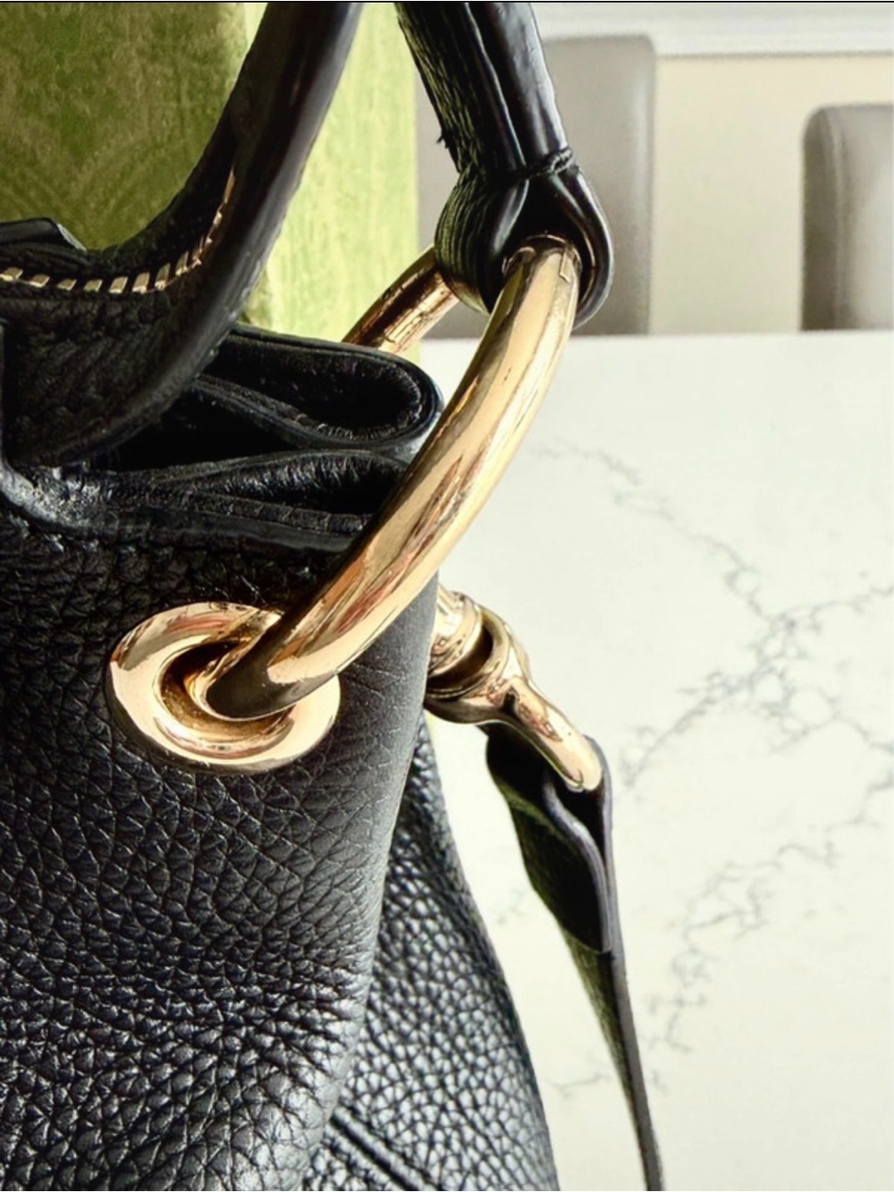 Gucci Black Soho Leather Shoulder Bag with Tassel - Picture 6 of 16